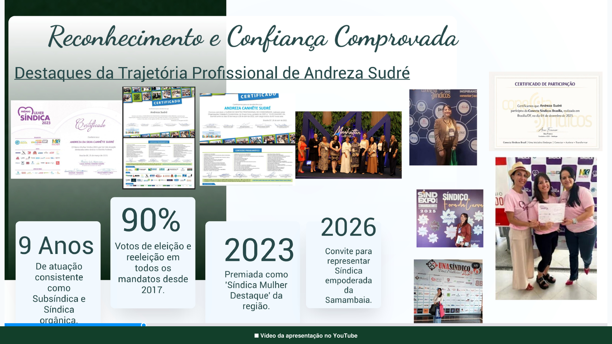 Trajetória profissional de Andreza Sudré